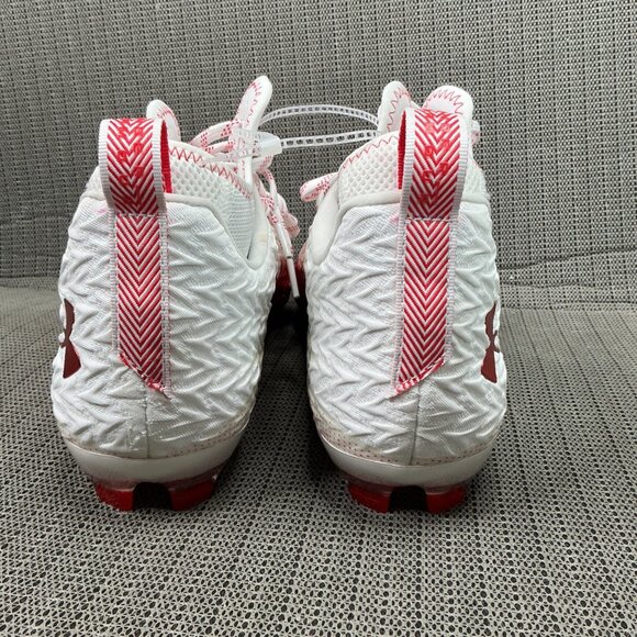 Under Armour Clone Highlight Mc Mens Size 14 White/Red Football Cleats - Picture 5 of 8